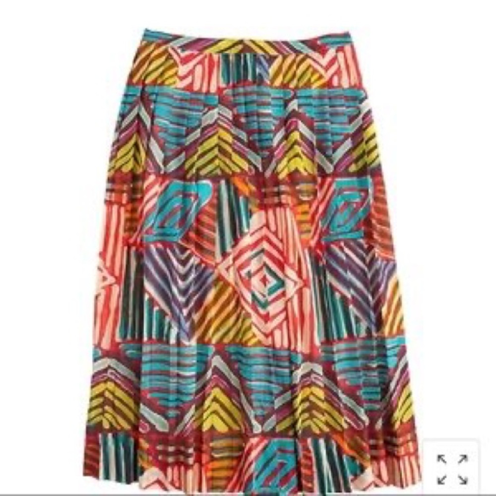 Jcrew NWOT midi skirt geo brush stroke in sz 000 fits 00